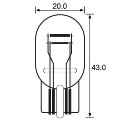 GLOBE 12V 21/5 HON WEDGE  HL245 PK10