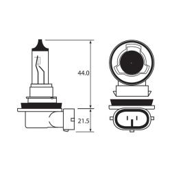 GLOBE 12V 35W H8 90 DEG EACH
